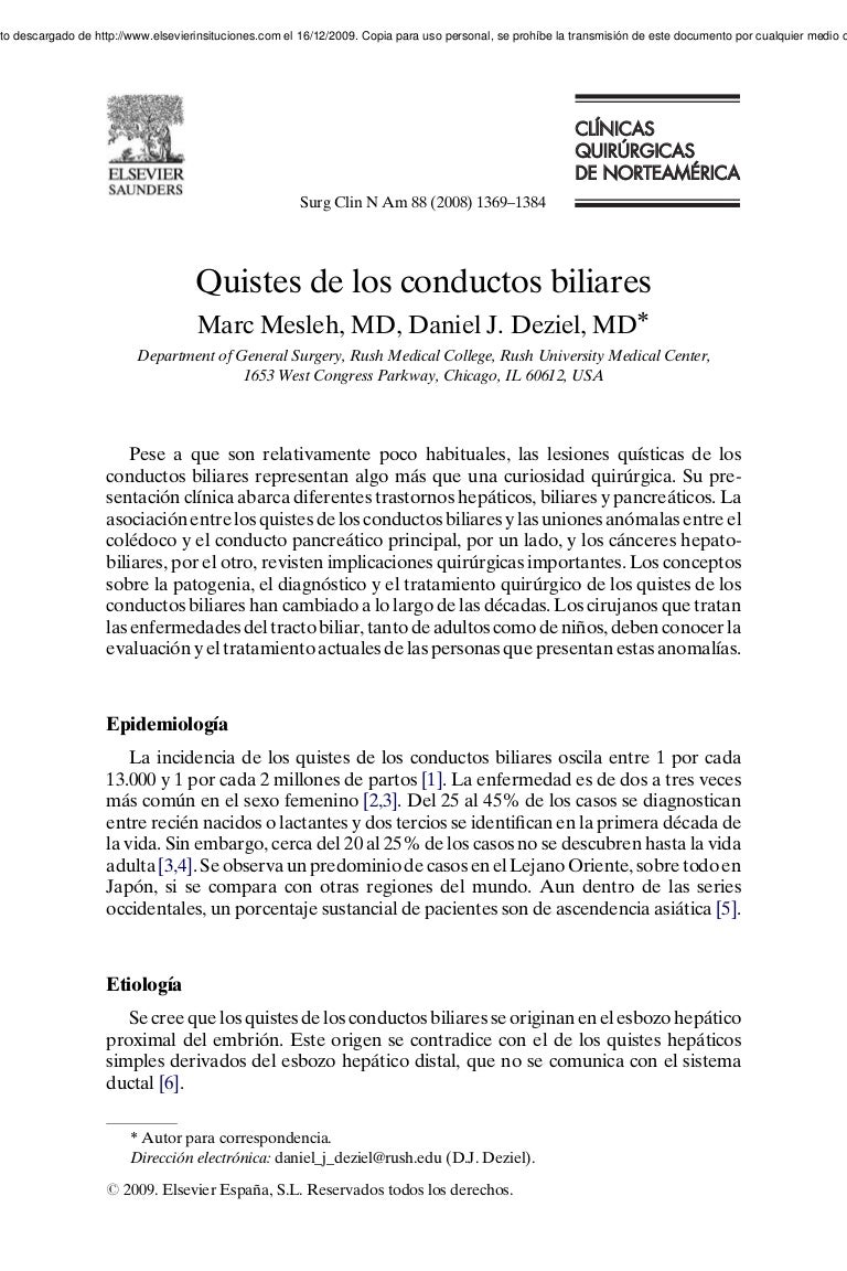 Quiste biliar que es